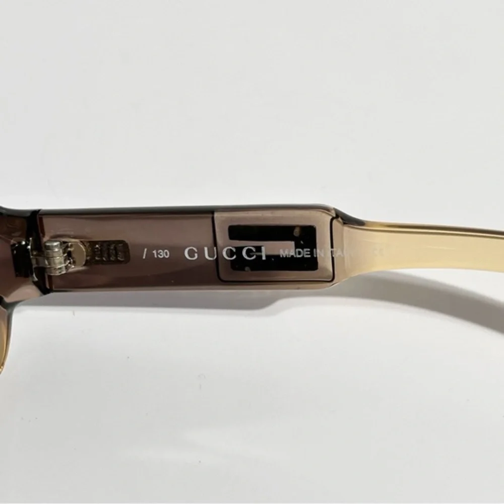 Gucci Authentic Vintage "G" LOGO Biocolor Tinted Y2K Square Sunglasses - Picture 6 of 10